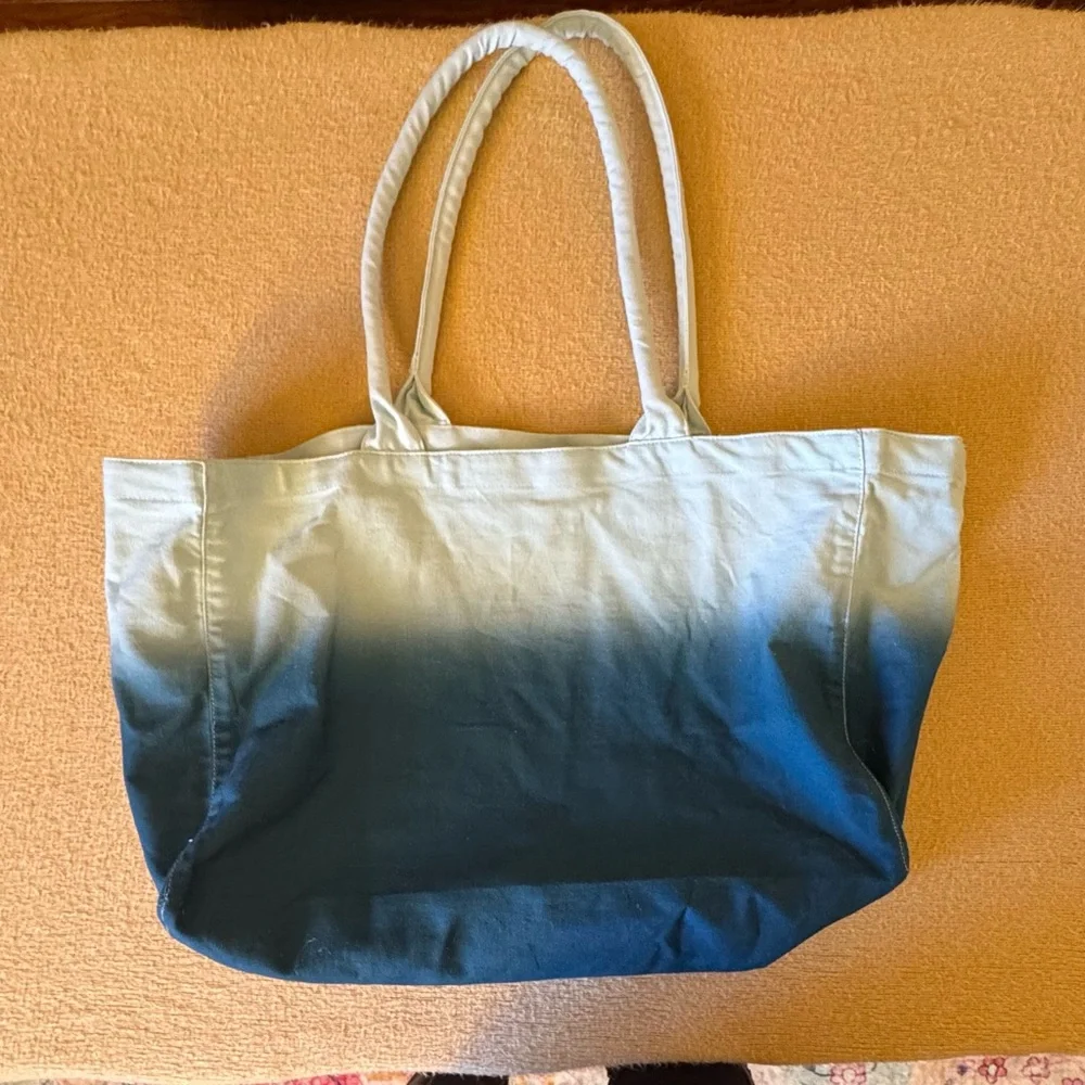 Athleta Ombre Blue and White Tote Bag